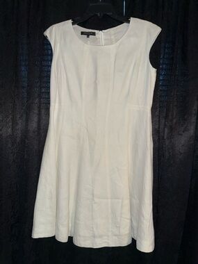 Lafayette 148 New York White Sleeveless Mini Dress